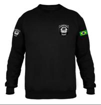Blusa De Uniforme Vigilante Segurança Privada Moletom Gola Careca