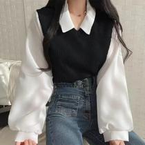 Blusa De Verão Estilo Coreano Para Mulheres, Y2K, Com Gola Polo, Pullover Solto, Camisa Elegante Blusa De Verão Estilo Coreano Para Mulheres, Y2K, Com Gola Polo, Pullover Solto, Camisa Elegante