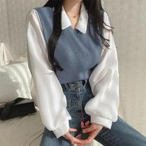 Blusa De Verão Estilo Coreano Para Mulheres, Y2K, Com Gola Polo, Pullover Solto, Camisa Elegante Blusa De Verão Estilo Coreano Para Mulheres, Y2K, Com Gola Polo, Pullover Solto, Camisa Elegante