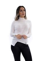 Blusa de Viscose Rayon com Trabalhados no Tricô