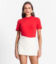 Blusa De Viscotorcion Básica Feminina Endless Vermelho