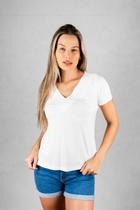 Blusa Decote V Canelada B6582