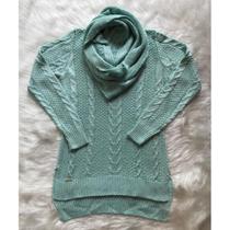 Blusa decote v com trança e gola avulsa