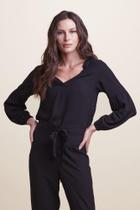 Blusa Decote V Preto Blusa Decote V Preto