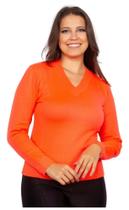 Blusa Decote V Sueter Feminino Tricot Basico Liso