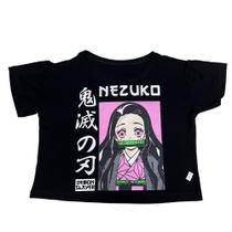 Blusa Demon Slayer Nezuko Camiseta Cropped Baby Look Anime Blusinha Feminina Sf588 Blusa Demon Slayer Nezuko Camiseta Cropped Baby Look Anime Blusinha Feminina Sf588