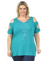 Blusa detalhes plus size fenomenal