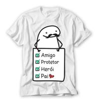 Blusa Dia Dos Pais Amigo Protetor Herói Pai Camiseta Flork