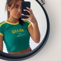 Blusa Do Brasil Bandeira Bordada BabyLock - Verde
