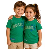 Blusa do Brasil Copa Do Mundo Infantil Verde Luc.Boo Blusa do Brasil Copa Do Mundo Infantil Verde Luc.Boo