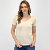 Blusa Doce Trama T-shirt Lisa Manga Curta Feminina