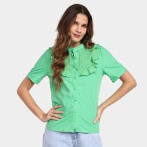 Blusa Dom Babados Botões Feminina