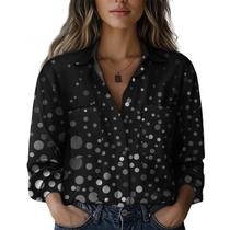 Blusa Domirica, camisas de negócios femininas, tamanho grande, ajuste regular