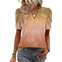Blusa domirica casual com estampa floral para mulheres Spring L Blusa domirica casual com estampa floral para mulheres Spring L