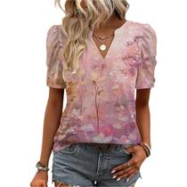 Blusa domirica casual com estampa floral para mulheres Spring L Blusa domirica casual com estampa floral para mulheres Spring L