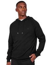 Blusa Dudalina Masculina Tricot Hoodie Friso Preta