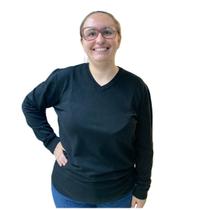 Blusa Dunialin Unissex Plus Size Modal Preta 2290