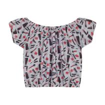 Blusa Duzizo Ciganinha em Crepe Sublimado Blusa Duzizo Ciganinha em Crepe Sublimado