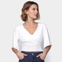 Blusa Dzarm Decote V Feminina Blusa Dzarm Decote V Feminina