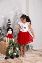 Blusa e Saia com Shorts Embutido - Menina e Boneca