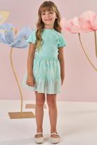 Blusa e Saia com Shorts Verde-Charm Kukiê Blusa e Saia com Shorts Verde-Charm Kukiê
