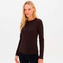 Blusa Easy Lança Perfume Justa Jacquard In26 Marrom Feminino Blusa Easy Lança Perfume Justa Jacquard In26 Marrom Feminino