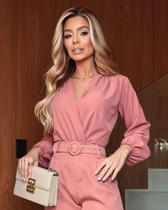 Blusa eloise manga longa seda