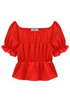 Blusa em Crepe Mônaco Vermelho Kukiê