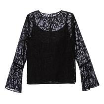 Blusa em Jacquard Preto Blusa em Jacquard Preto