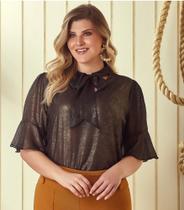 Blusa em lurex plus size