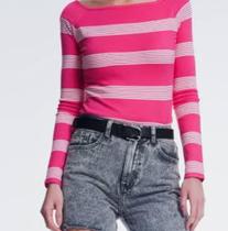 Blusa em malha manga comprida Blusa em malha manga comprida