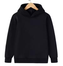 Blusa em moletom flanelado Infantil e Juvenil Masculino Feminino com capuz de 6 a 12 anos