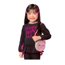 Blusa em Suedine Manga Longa Infantil Menina Aysha Blusa em Suedine Manga Longa Infantil Menina Aysha