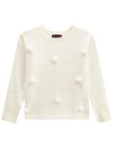 Blusa em Tricô Infantil com Pom Pom 60051 Blusa em Tricô Infantil com Pom Pom 60051