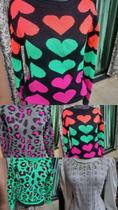 Blusa em tricot animal print Blusa em tricot animal print
