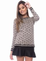 Blusa em tricot poá - stylo modas Blusa em tricot poá - stylo modas