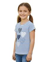 BLUSA EM VISCOLYCRA ESTAMPA CORAÇÕES COM GLITTER Nº 6