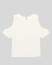 Blusa em viscose com recorte nos ombros