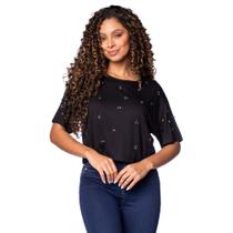 Blusa Endless Feminina Rovitex Pedrarias Preta