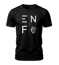 Blusa Enfermagem ENF Heart 100% Algodão Fio 30.1 Penteado Unissex