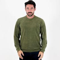 Blusa Erva Daninha Manga Longa em Fleece Fechada Masculina