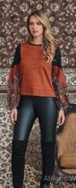 Blusa essence malha estampada Tendenza