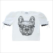 Blusa Estampa Bulldog em Tricô