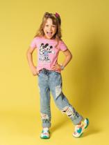 Blusa estampa frente e costas minnie