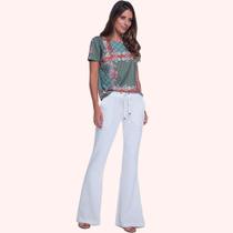 Blusa Estampa Patchwork Detalhe Pence - Moda Casual Chic Blusa Estampa Patchwork Detalhe Pence - Moda Casual Chic