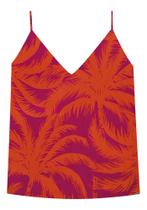 Blusa Estampada Em Viscose Com Decote V Lunender 34255 Blusa Estampada Em Viscose Com Decote V Lunender 34255