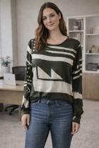 Blusa estampada em viscose com detalhe manga lunender 67446