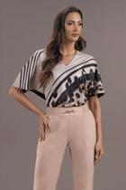 Blusa Estampada Miravest - Casual Inverno - Preto