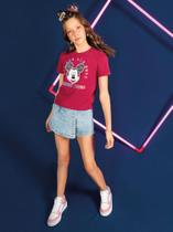 Blusa estampada modelagem boyfriend mickey