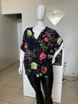 Blusa Estampada Plus Size Pronta Entrega - Tamanho G5 Blusa Estampada Plus Size Pronta Entrega - Tamanho G5